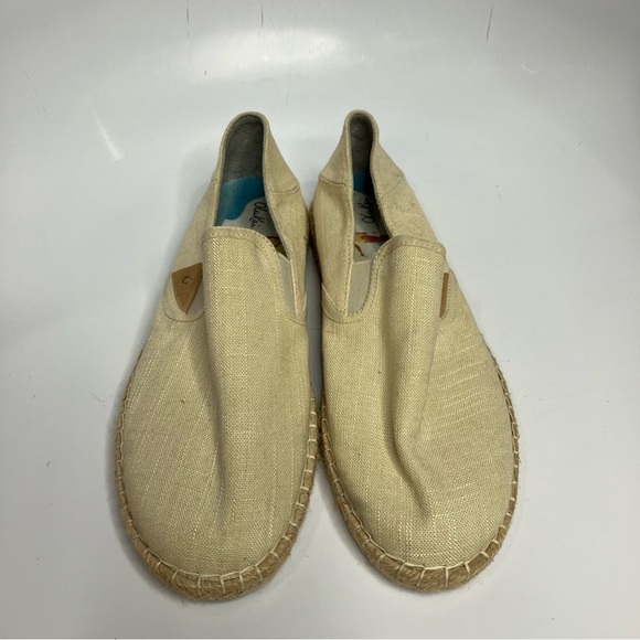 Olukai Kaula Ka’a Kapa linen drop in espadrille flats size 10 - Picture 5 of 13